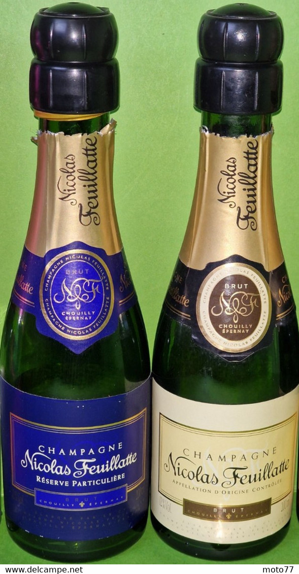 Lot De 7 Quart De Bouteille VIDE De CHAMPAGNE - Nicolas Feuillatte, Vranken; De Castellane; Pommery : VIDE - Champagne & Schuimwijn