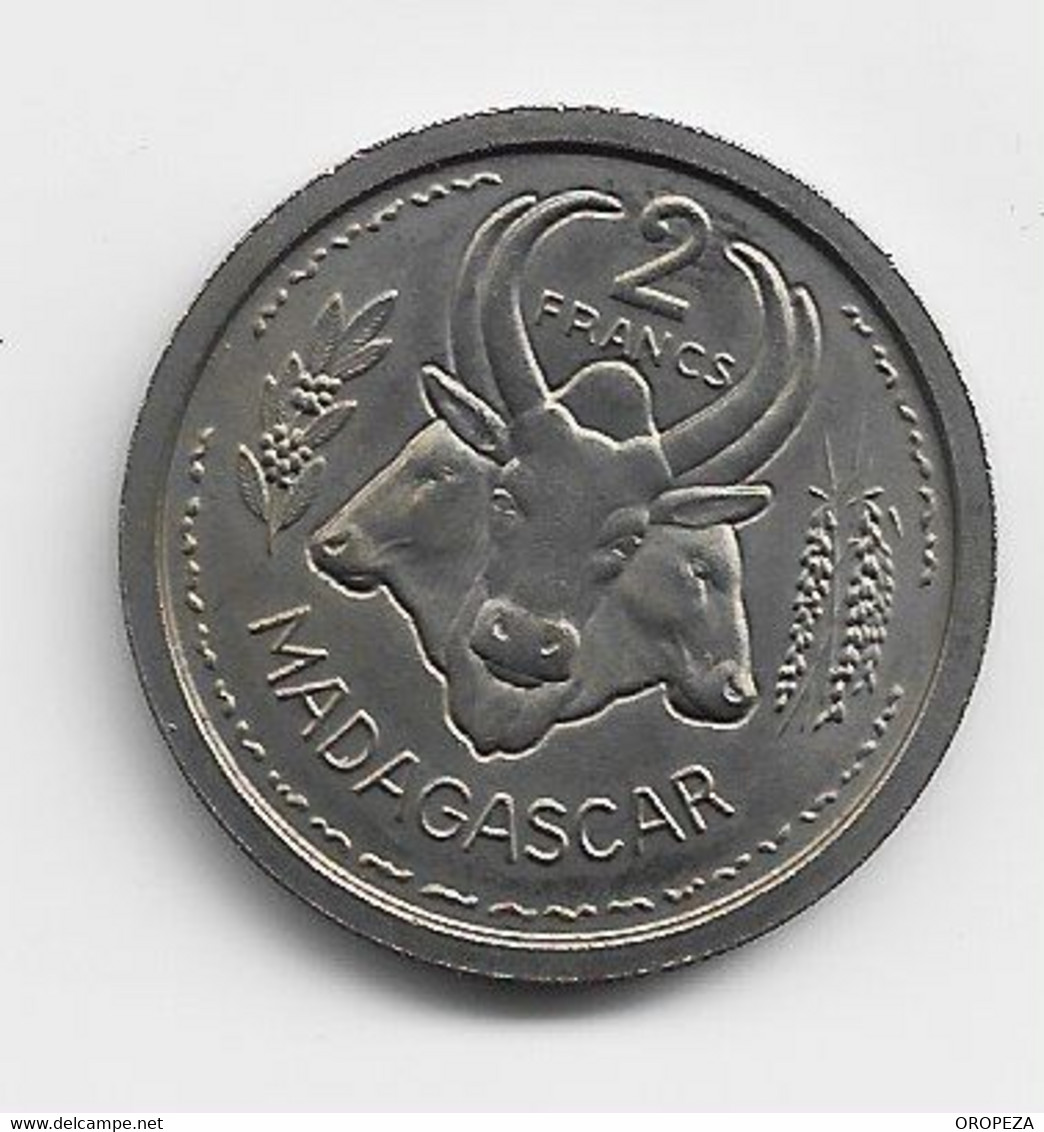 15N  -  MADAGASCAR - 1948 -   2  -  FRANCOS - ( ESSAI )  PRUEBA  EN  NIQUEL -  MUY RARA -  SC. - Madagaskar