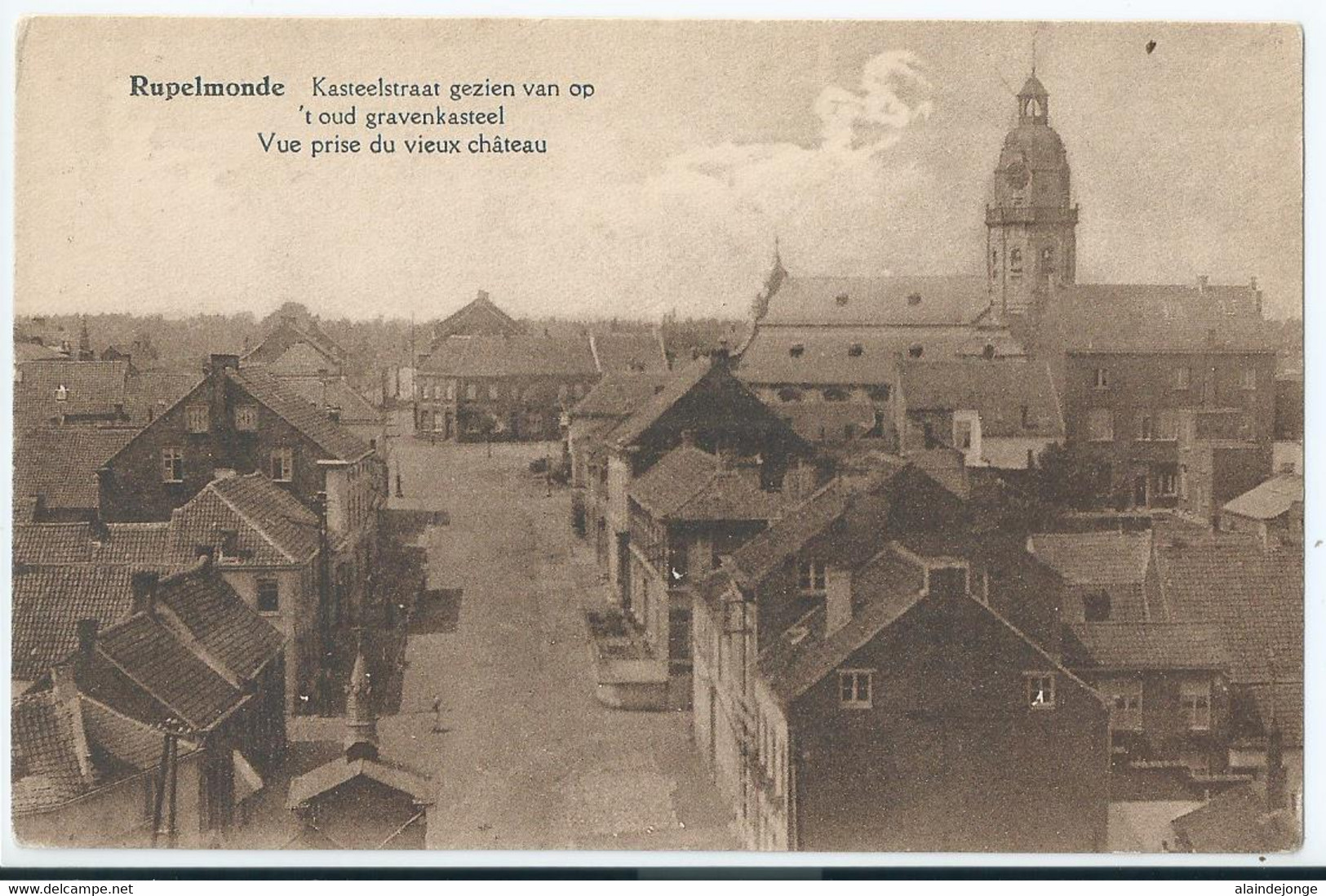 Rupelmonde - Kasteelstraat Gezien Van Op 't Oud Gravenkasteel - Vue Prise Du Vieux Château - Kruibeke