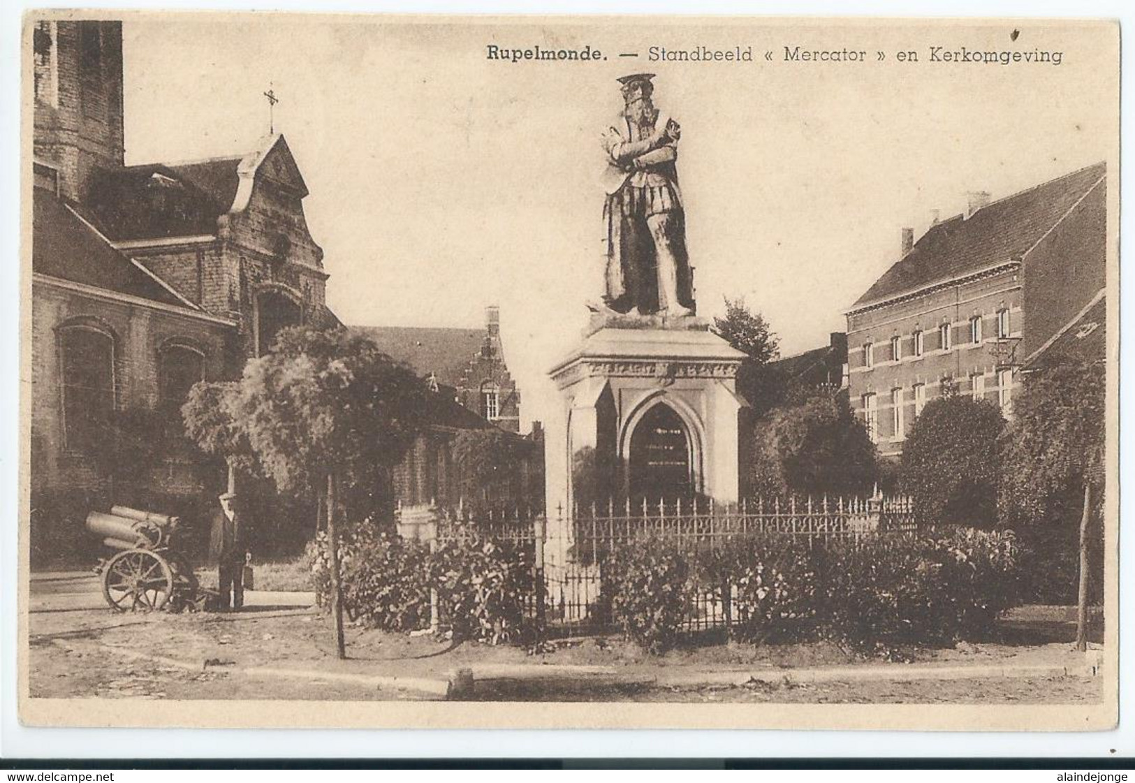Rupelmonde - Standbeeld "Mercator" En Kerkomgeving - 1942 - Kruibeke