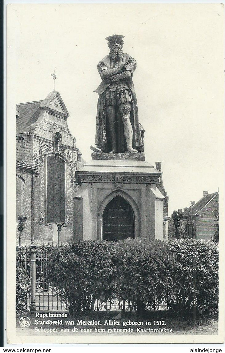 Rupelmonde - Standbeeld Van Mercator Alhier Geboren In 1512 - Kruibeke