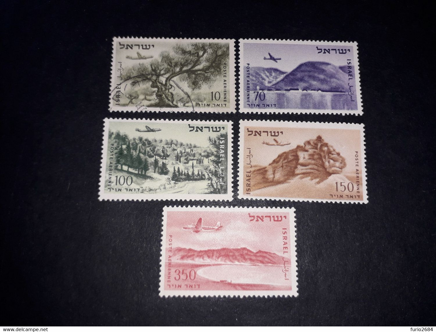 06AL03 ISRAELE 5 VALORI "O" - Used Stamps (without Tabs)