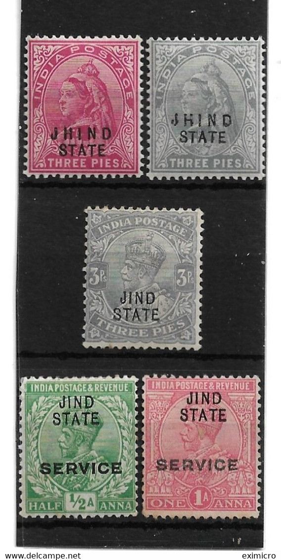 INDIA - JIND QUEEN VICTORIA - GEORGE V SELECTION UNMOUNTED MINT/MOUNTED MINT Cat £10+ - Jhind