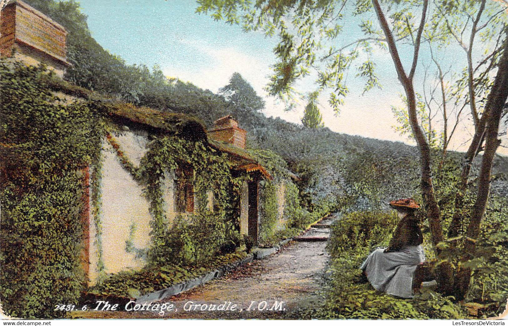 CPA Royaume Uni - Ile De Man - The Cottage - Groundle - Hartmann Trade Mark - Colorisée - Animée - Lierre - Insel Man