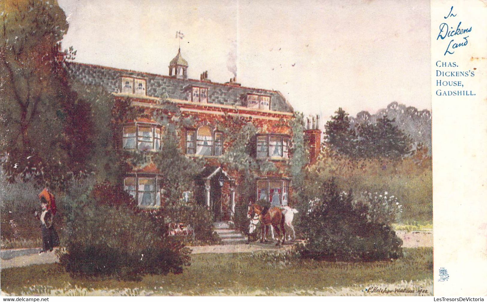 CPA Royaume Uni - Kent - Le Dickens Land - Chas. - Dicken's House - Gadhill - P. Hetcher - R. Tuck & Sons Art Series - Autres & Non Classés