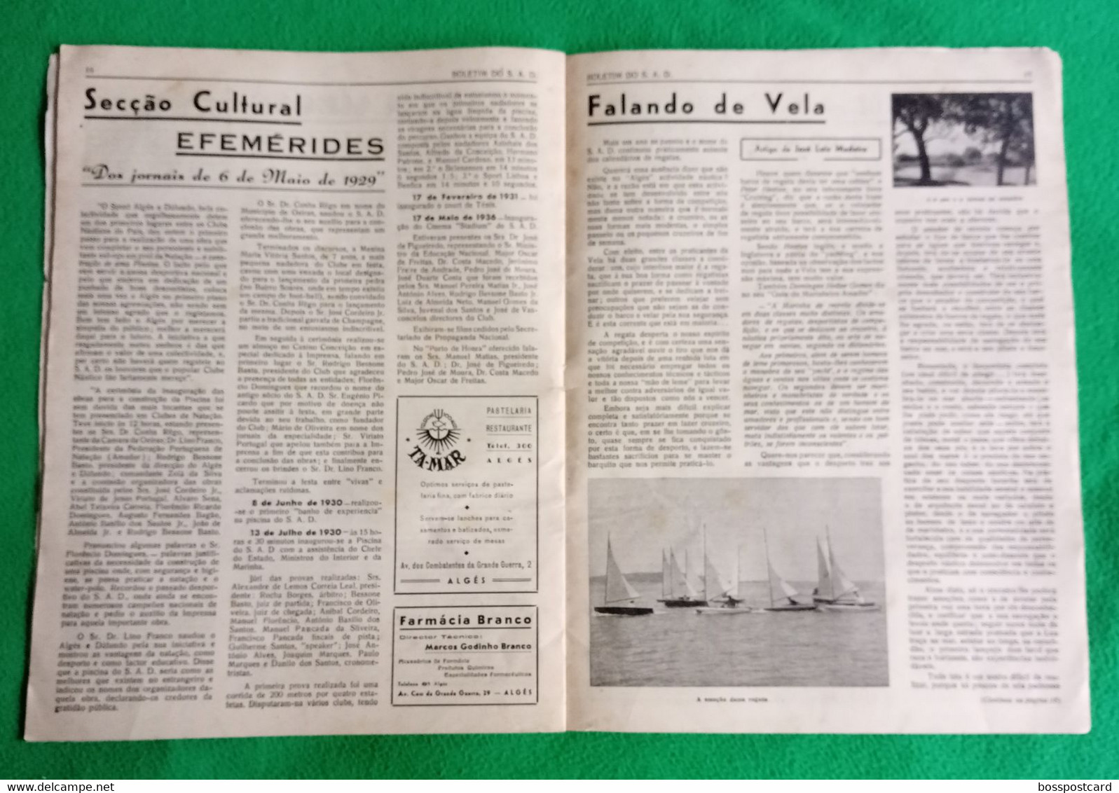 Algés - Sport Algés e Dafundo - Número Comemorativo do XXXVIII Aniversário, 1953 - Publicidade - Portugal