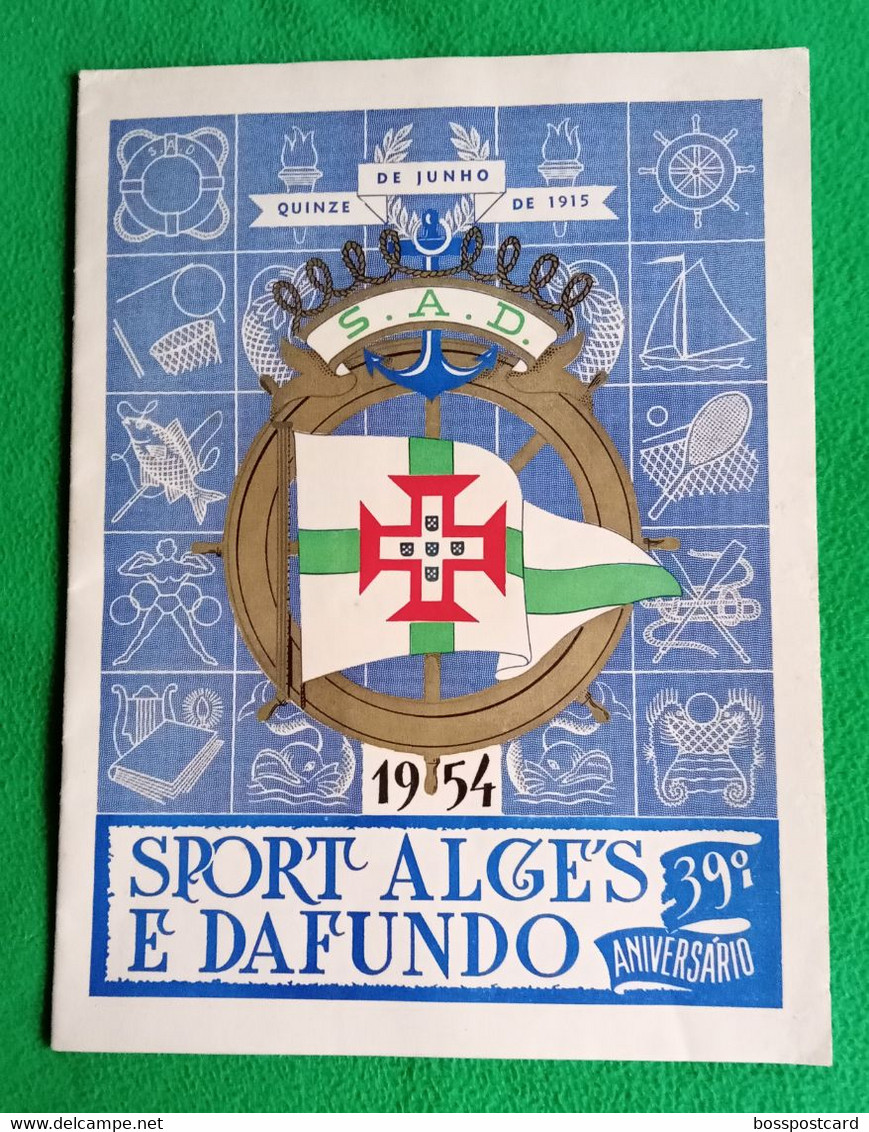 Algés - Sport Algés E Dafundo - Número Único Comemorativo Do XXXIX Aniversário, 1954 - Publicidade - Portugal - Sports