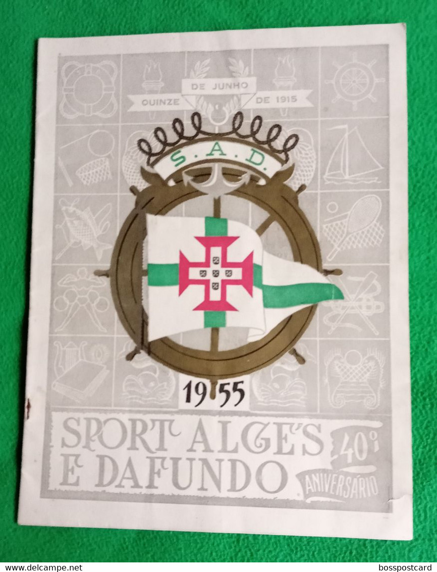 Algés - Sport Algés E Dafundo - Número Único Comemorativo Do XL Aniversário, 1955 - Publicidade - Portugal - Deportes