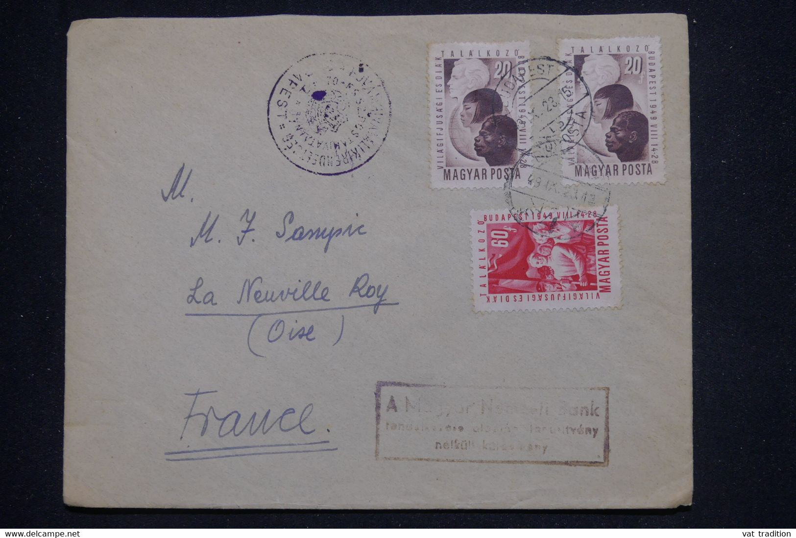 HONGRIE - Enveloppe Pour La France En 1949 - L 135752 - Brieven En Documenten