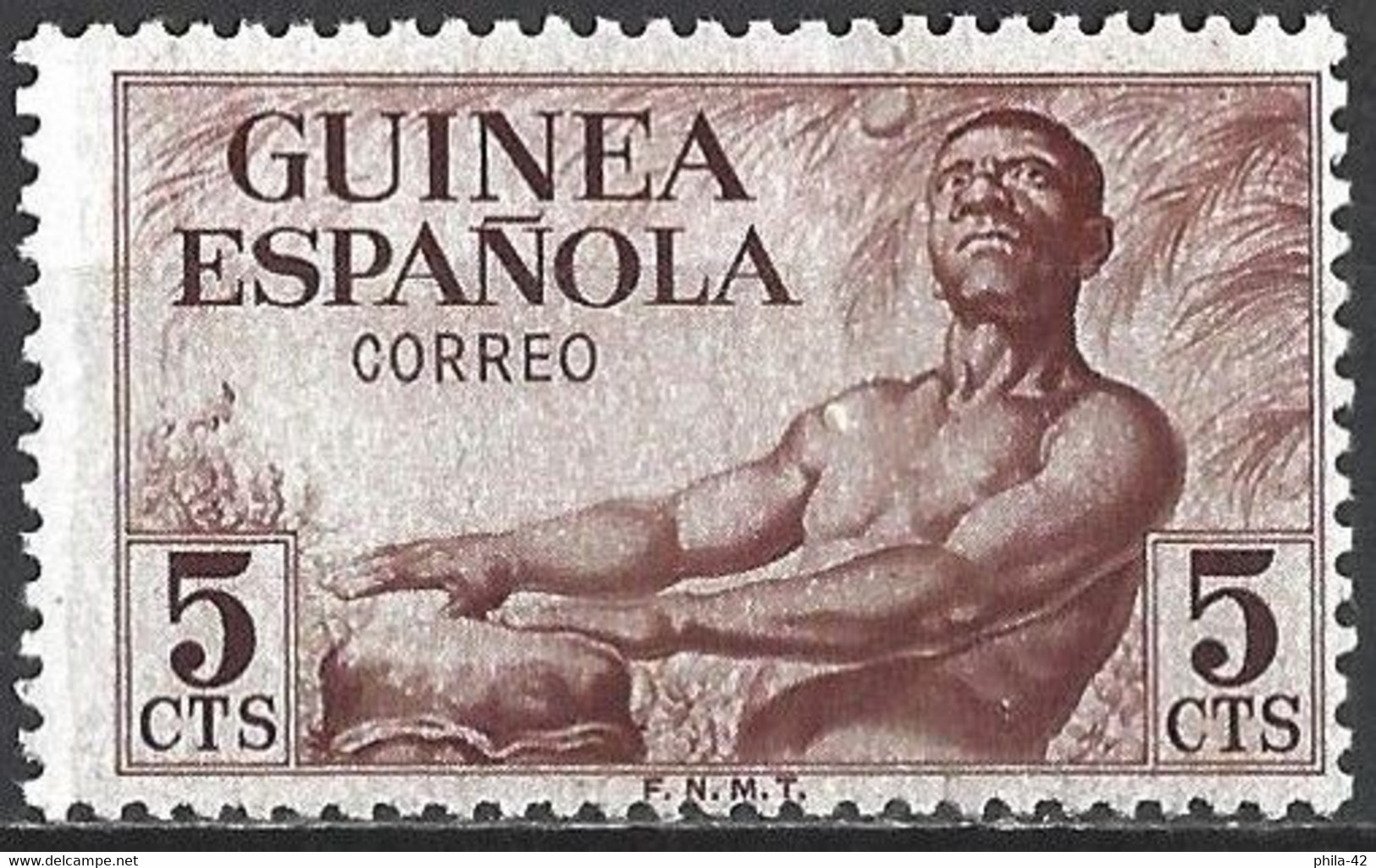 Spanish Guinea 1952 - Mi 276 - YT 333 ( Drummer ) MNH** - Guinea Española