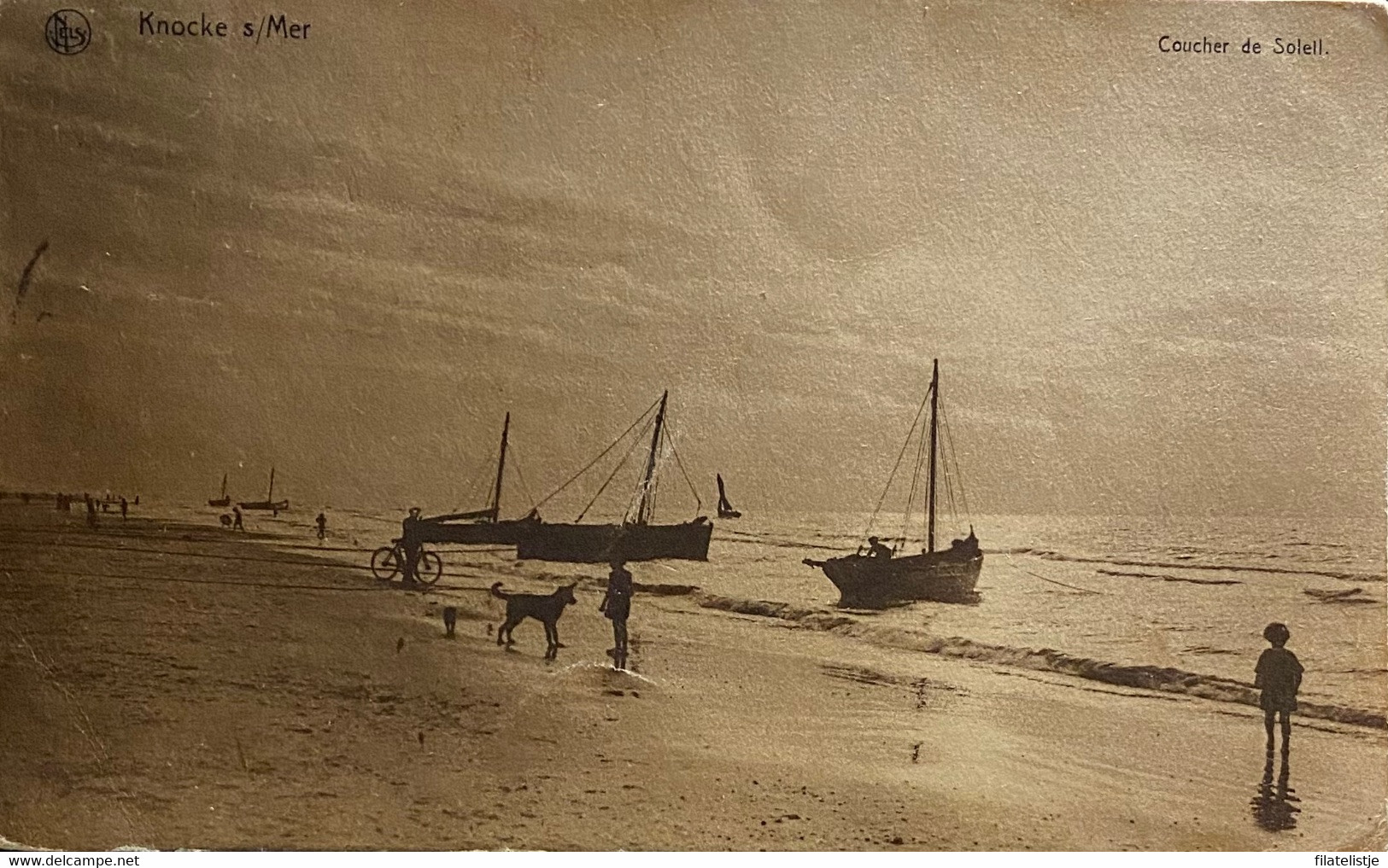 Knokke Zoute Zonsondergang Gelopen 1917 (?) - Knokke