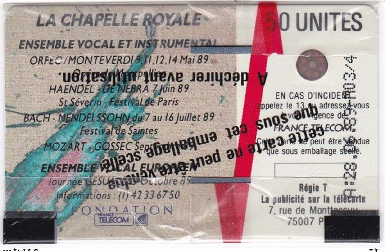 La Chapelle Royale 50 U - Neuve Sous Blister - 1989