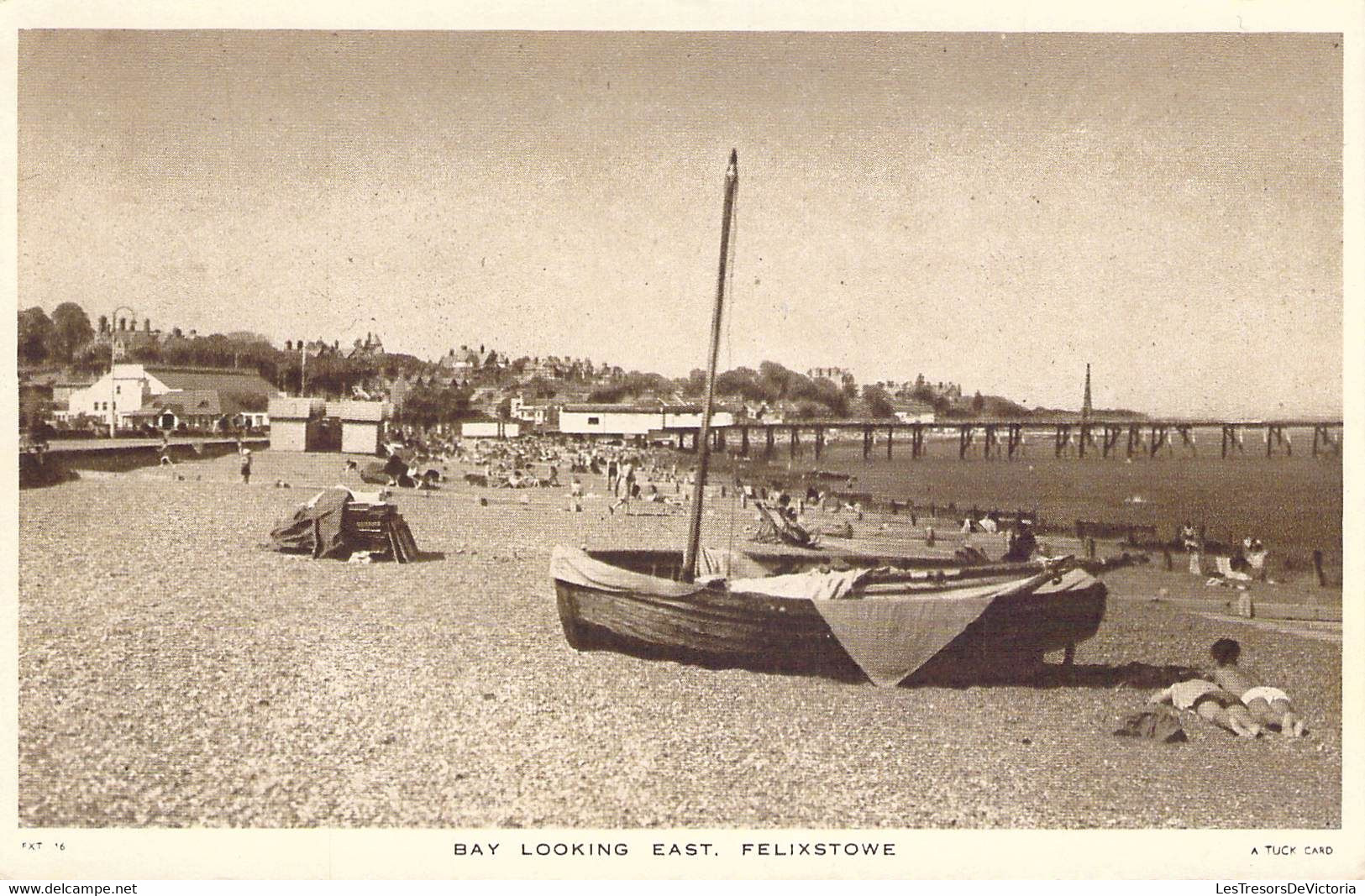 CPA Royaume Uni - Angleterre - Suffolk - Felixstowe - Bay Looking East - Raphael Tuck & Sons Ltd. - Worlds Art Service - Autres & Non Classés