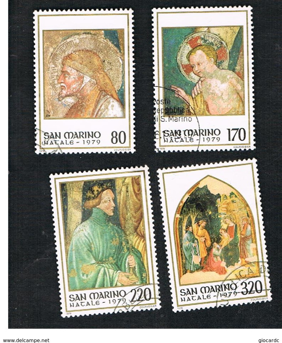 SAN MARINO - UNIF. 1045.10482 - 1979  NATALE (SERIE COMPLETA DI 4)  -  USATI (USED°) - Used Stamps