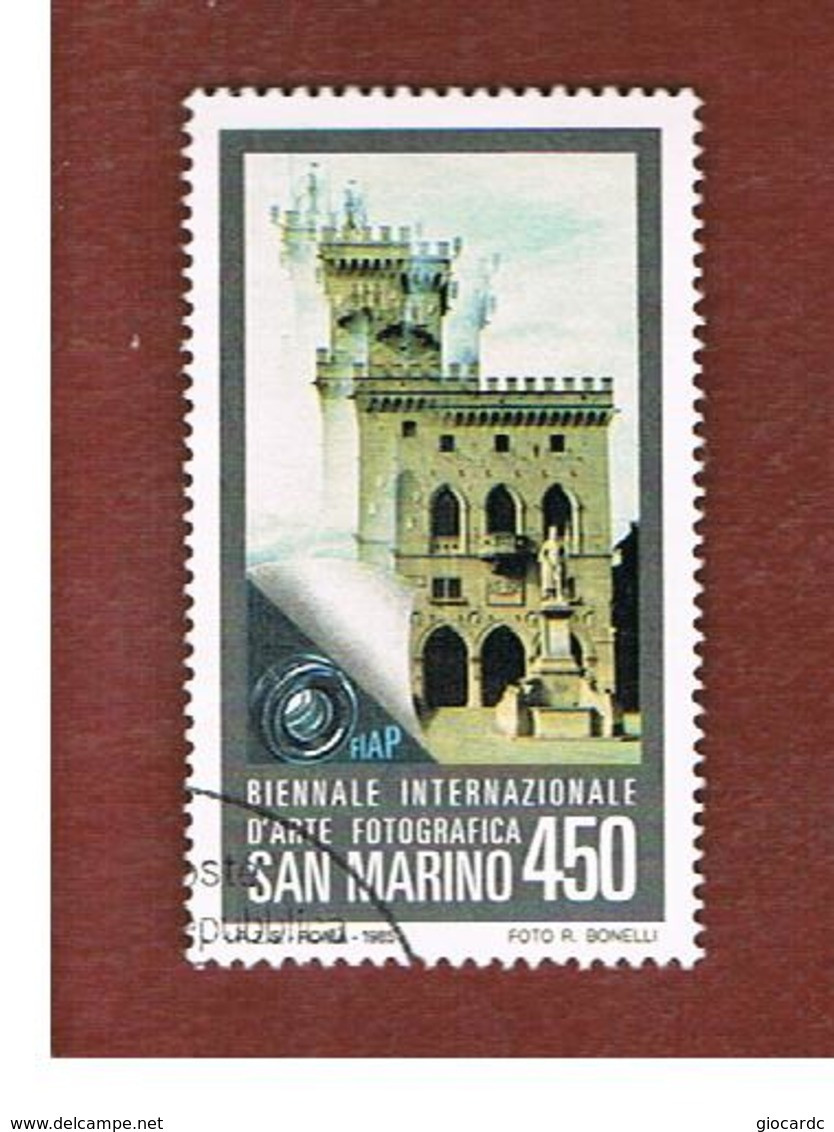 SAN MARINO - UNIF. 1165  - 1985  BIENNALE INTERNAZIONALE DI ARTE FOTOGRAFICA  -  USATI (USED°) - Used Stamps