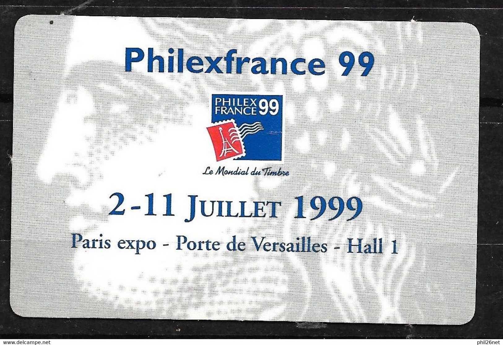 France   Laissez Passer Paris Philexfrance 2 Au 11/7/1999  Neuf   B/ TB  Voir Scans - Filatelistische Tentoonstellingen