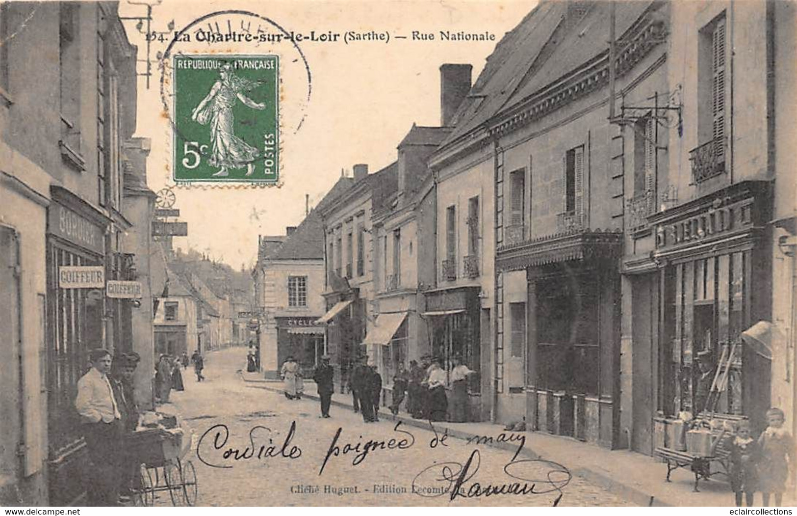 La Chartre Sur Le Loir      72        Rue Nationales.   Commerces   ( Voir Scan ) - Sonstige & Ohne Zuordnung