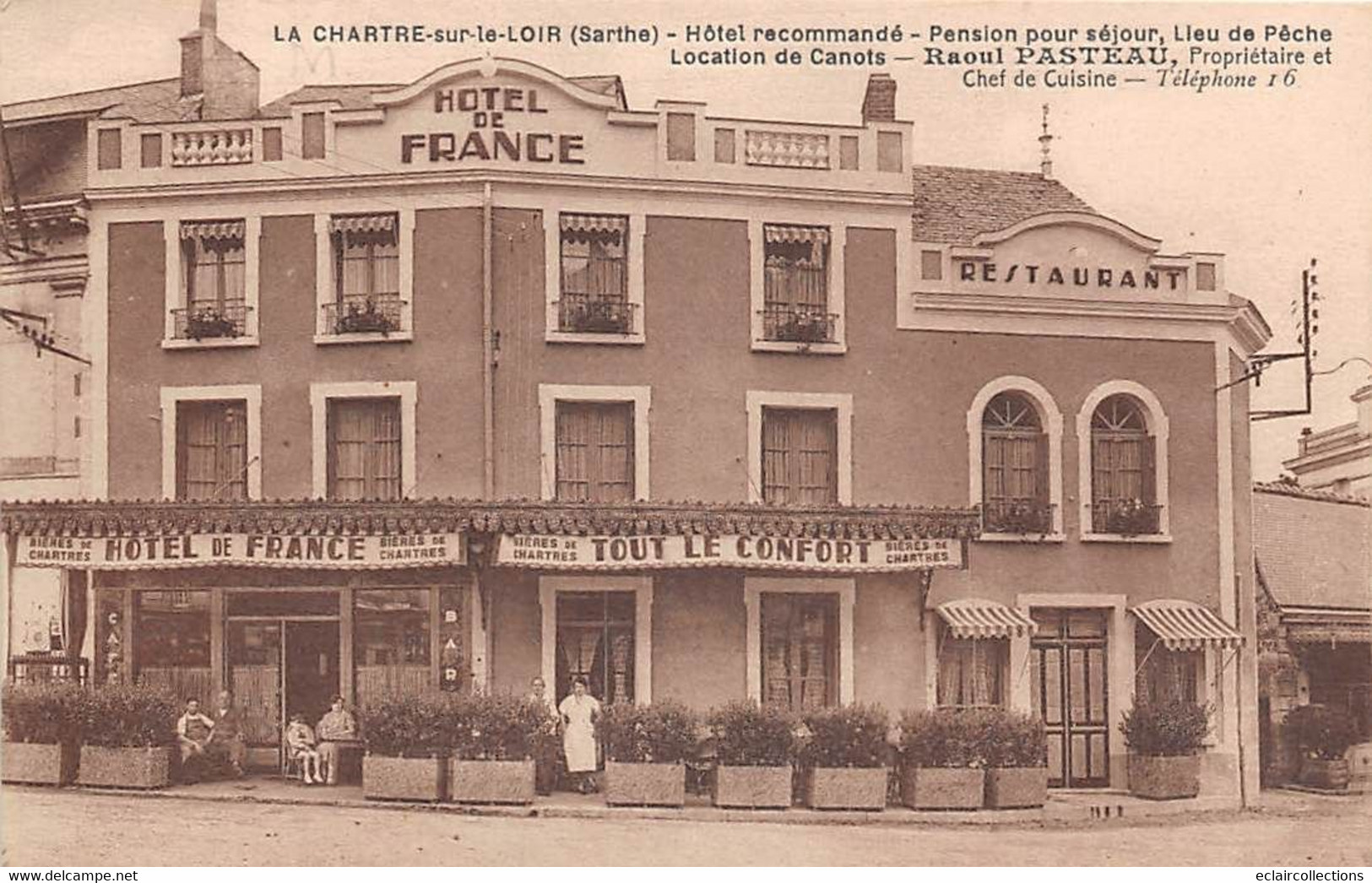 La Chartre Sur Le Loir      72        Hôtel De France        ( Voir Scan ) - Other & Unclassified