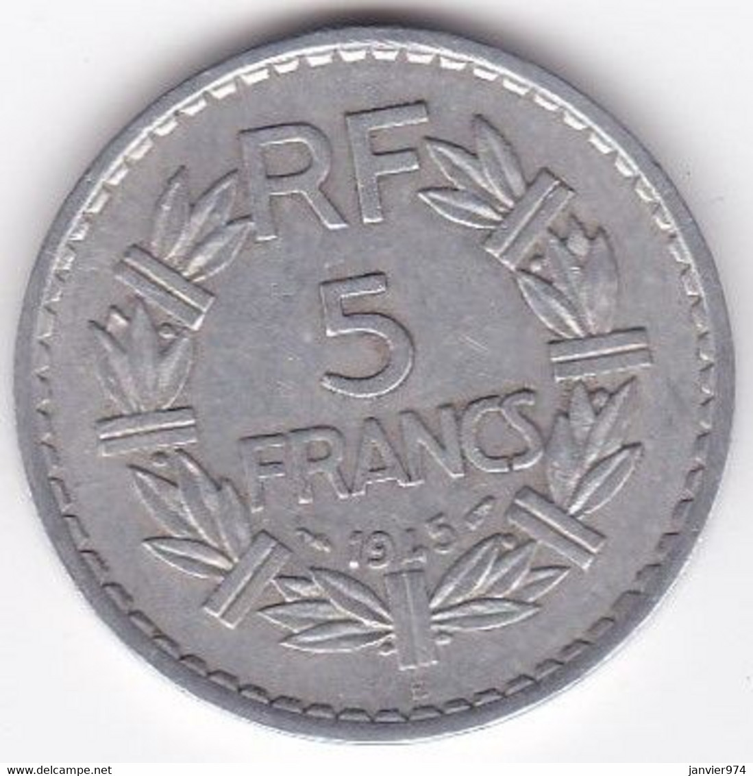 5 Francs Lavrillier 1945 B Beaumont Le Roget , En Aluminium , 9 Ouvert, Gad# 766 - 5 Francs