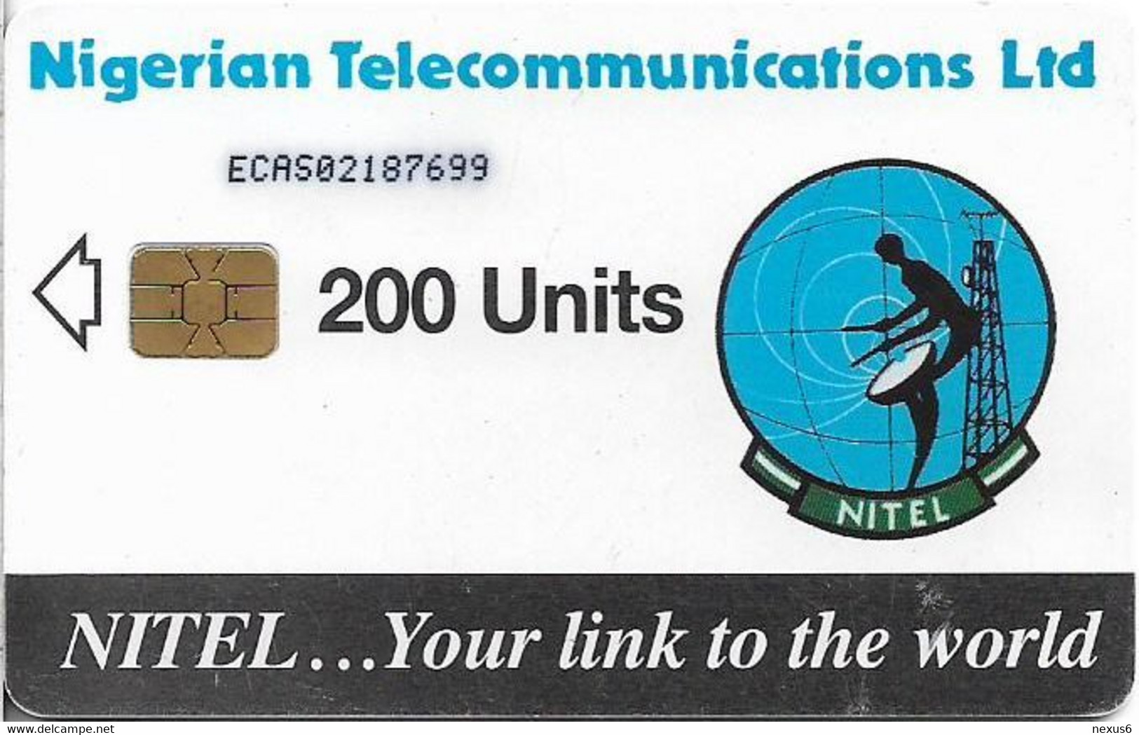 Nigeria - Nitel LTD - Earth Station, Cn. ECAS Dashed Ø - Chip CHT09, 200Units, Used - Nigeria