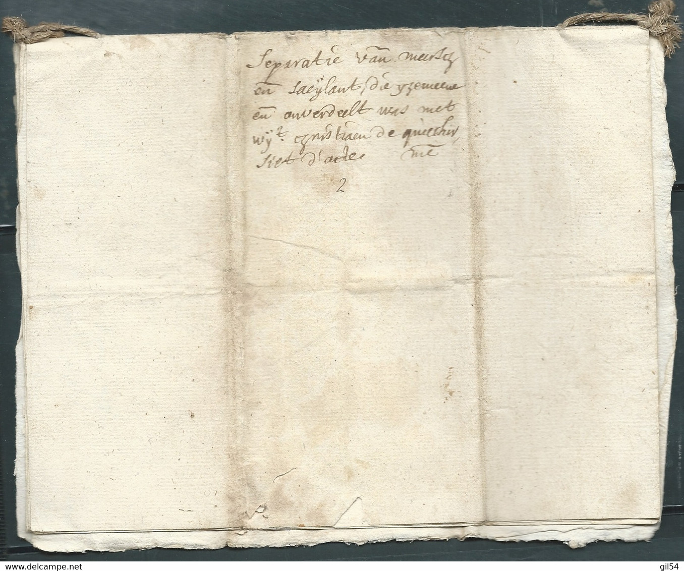 Lac Ecrite En" Flamand  ? Datée 1716 , Concernant Jouet De Staplande ( Famille Gobrectht , Herbout) Ava 332 - 1714-1794 (Paises Bajos Austriacos)