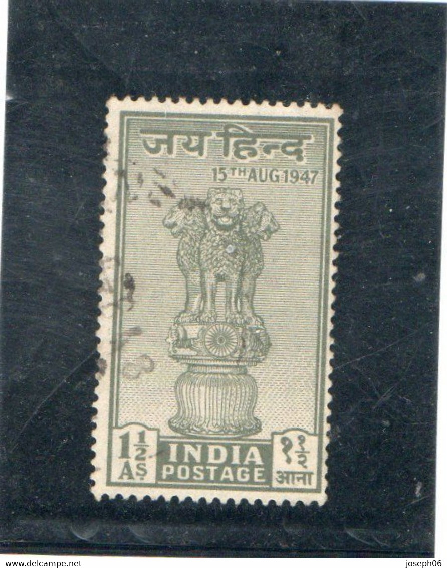 INDE   Dominion  1947  Y.T. N° 1  Oblitéré - Used Stamps