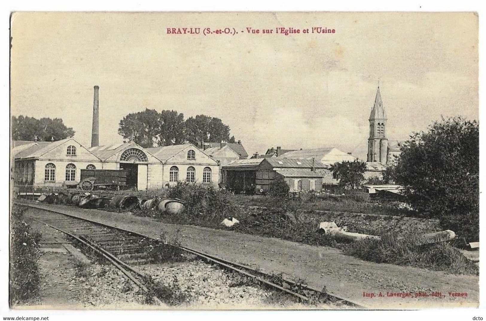 BRAY-LU(95) Vue Sur L'Eglise Et L'Usine Ed. Laverger - Bray-et-Lû