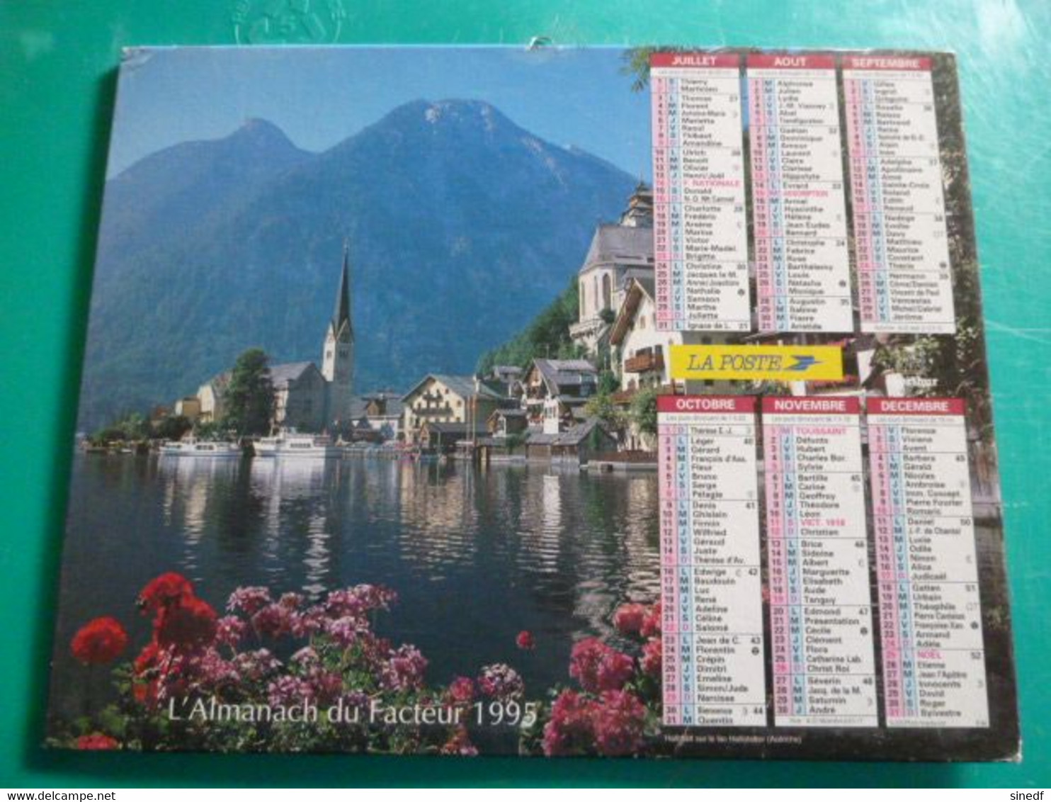 Calendrier Oberthur  1995  Pays Mont Blanc Chamonix Et Hallsatt Autriche Almanach  Facteur Sarthe  PTT POSTE - Grand Format : 1991-00