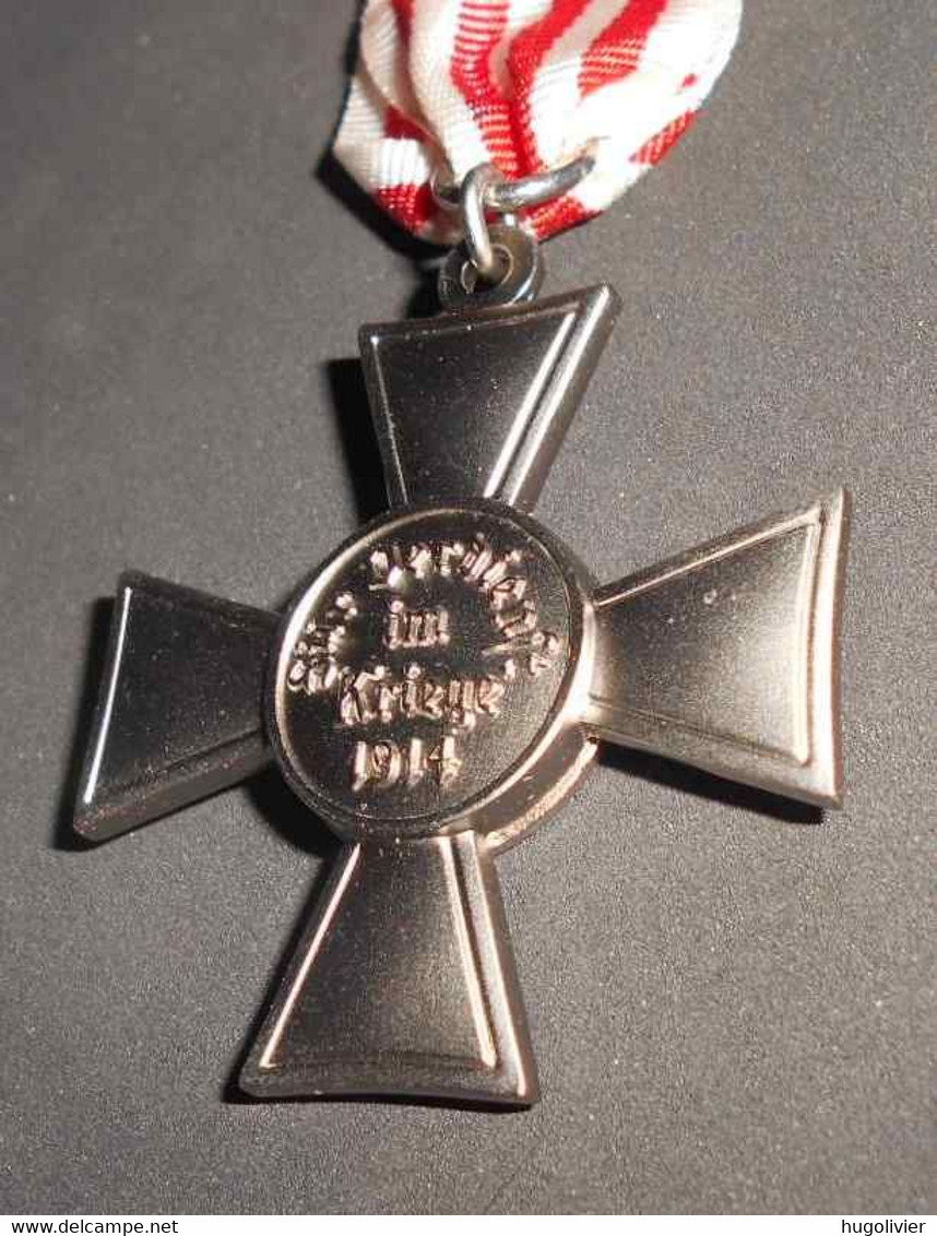 Reproduction Médaille Croix Du Mérite De Guerre Bremen Allemagne 1914 1918 WW1 Replica Fur Verdienst Im Krieg - Allemagne