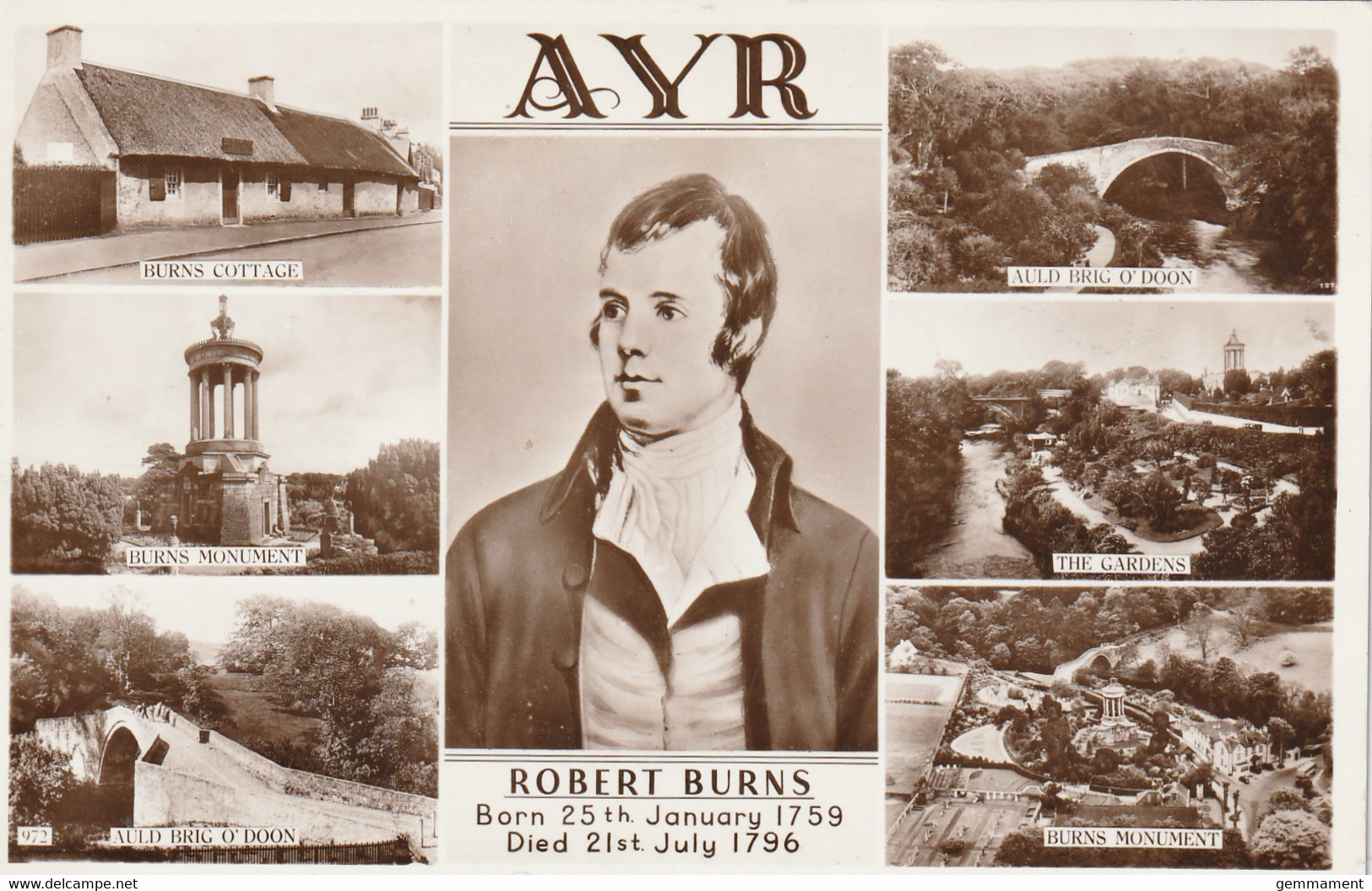 AYR MULTI VIEW . ROBERT BURNS - Ayrshire