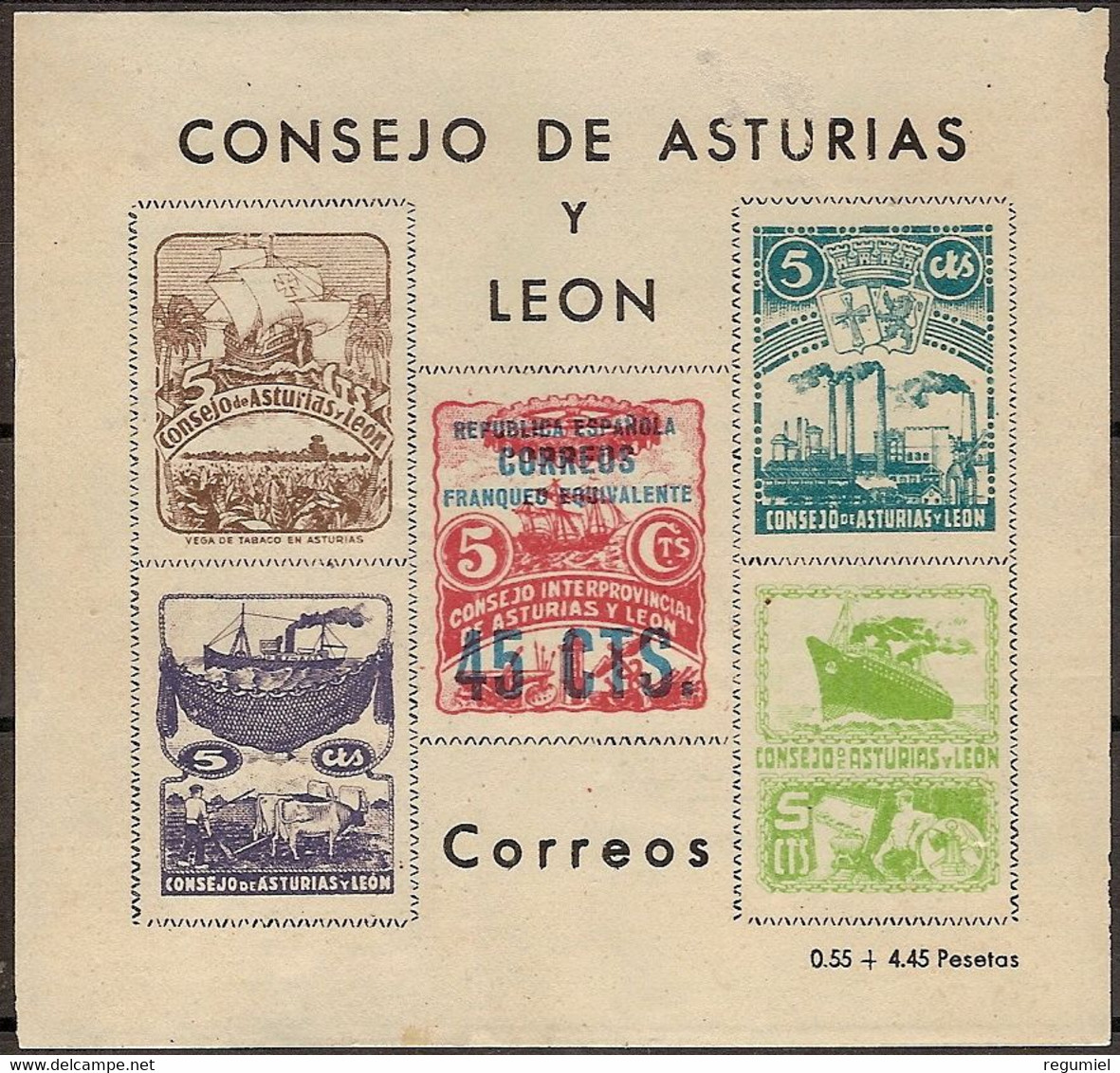 Asturias Y Leon F HB (*) Fantasia Filetélica - Asturies & Leon