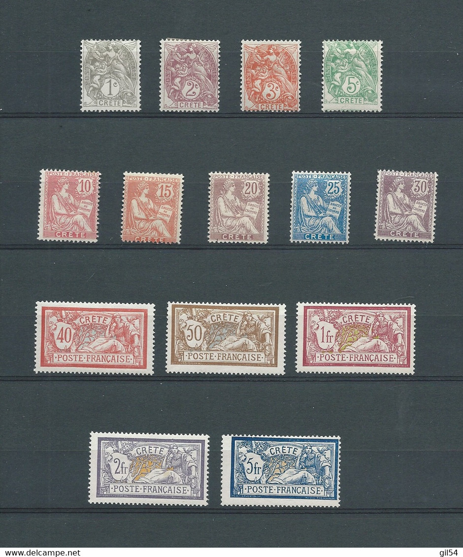 Crète - Série 1 à 15  * , Timbres Neufs Avec Charnière -  Ae168 - Nuovi