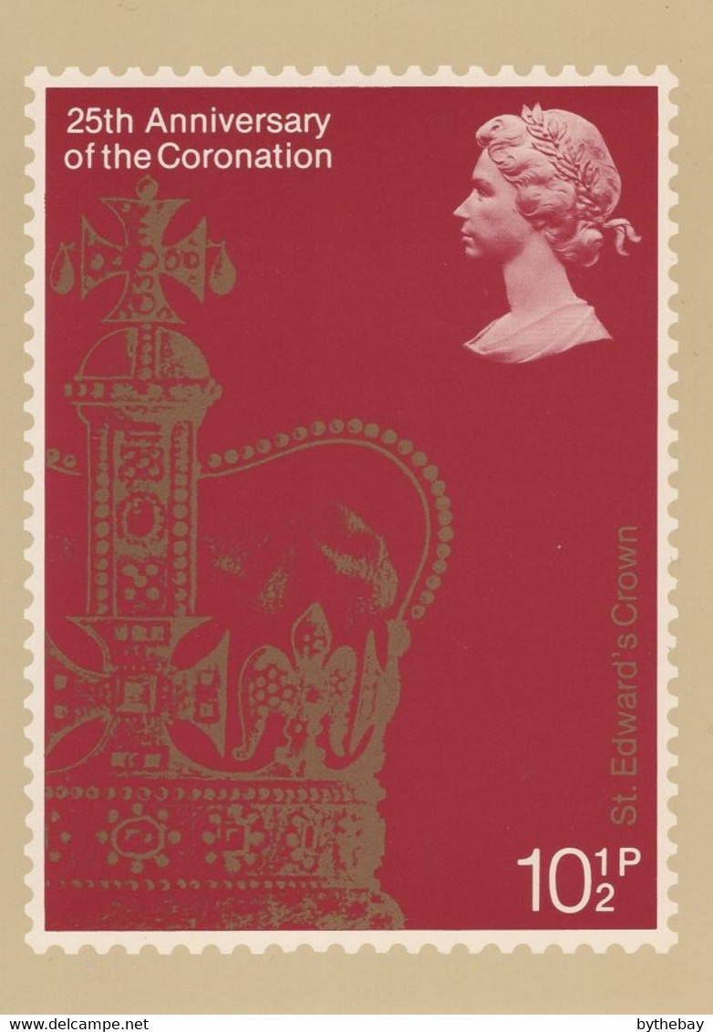 Great Britain 1978 PHQ Card Sc 836 10 1/2p St. Edward's Crown - Carte PHQ