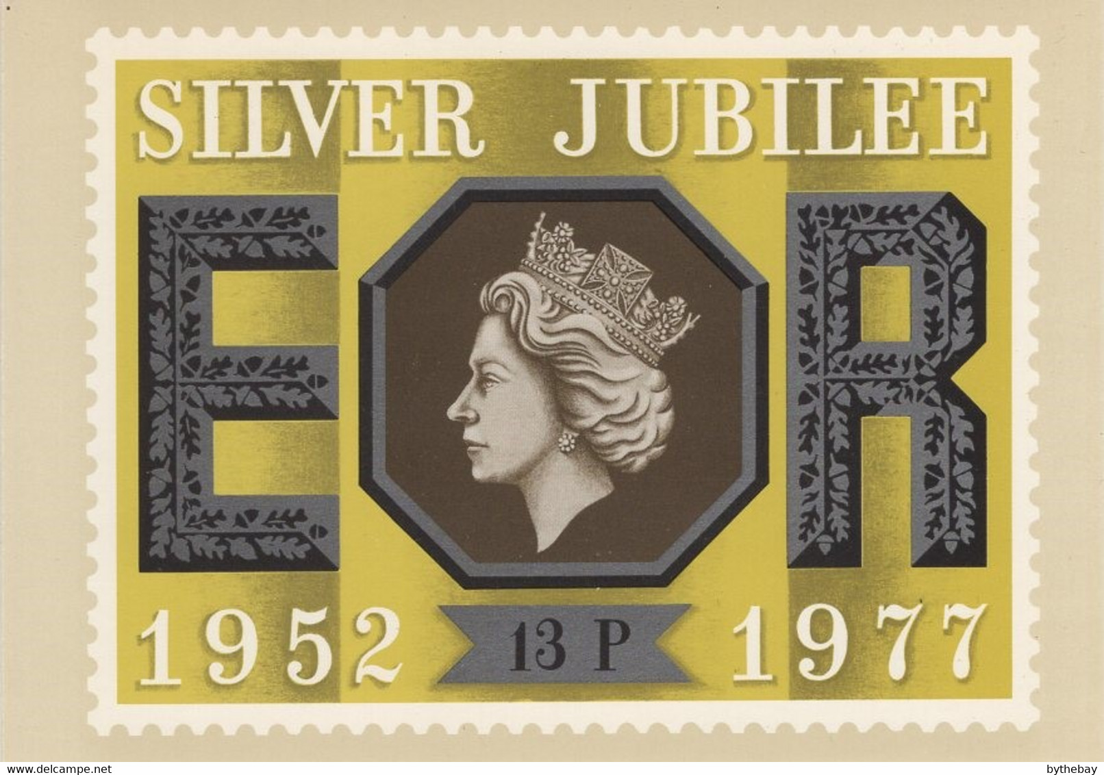 Great Britain 1977 PHQ Card Sc 814 13p Silver Jubilee - Cartes PHQ