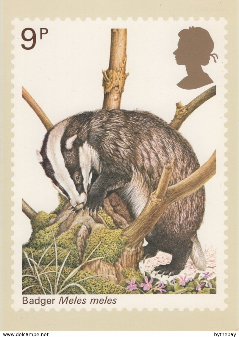 Great Britain 1977 PHQ Card Sc 820 9p Badger - Tarjetas PHQ