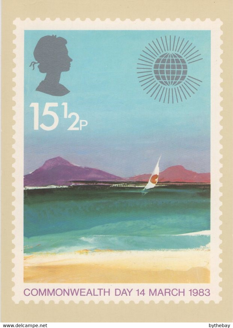 Great Britain 1983 PHQ Card Sc 1015 15 1/2p Tropical Island Commonwealth Day - Carte PHQ