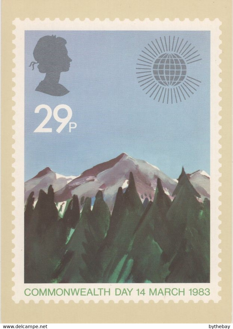 Great Britain 1983 PHQ Card Sc 1018 29p Mountains Commonwealth Day - PHQ Cards