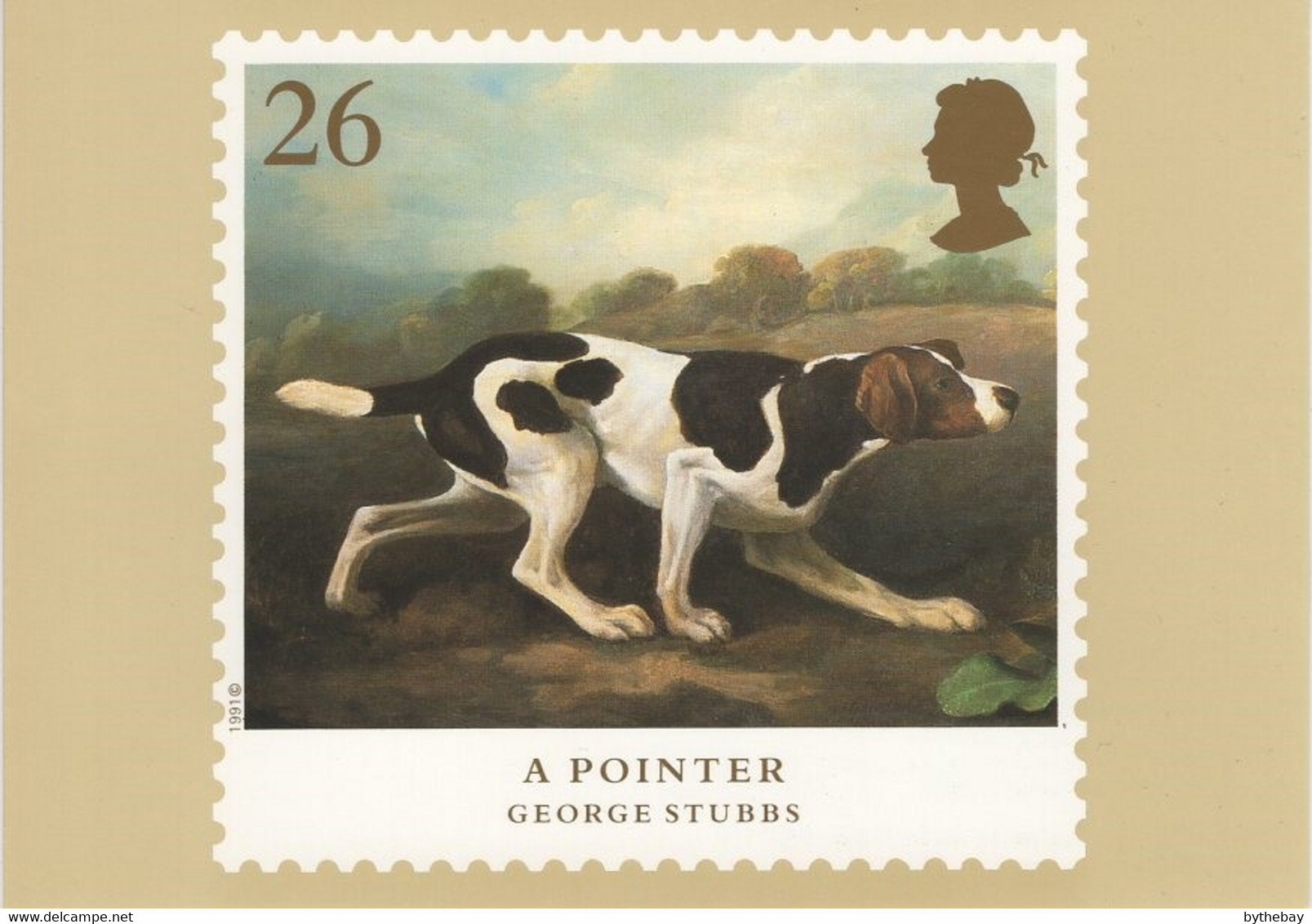 Great Britain 1991 PHQ Card Sc 1346 26p A Pointer By G Stubbs - Tarjetas PHQ