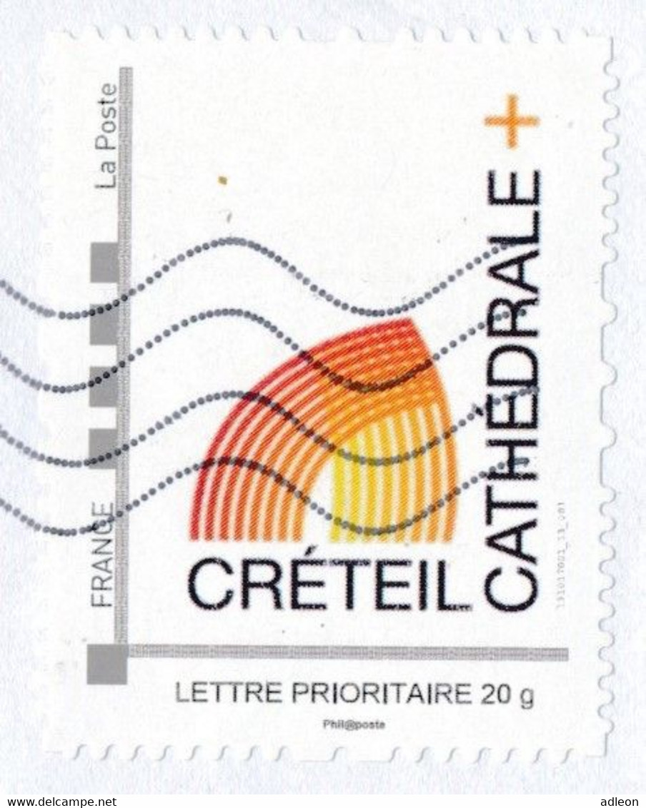 France-IDTimbres - Créteil - Cathédrale - YT IDT 13 Sur Lettre Du 10-09-2015 - Covers & Documents