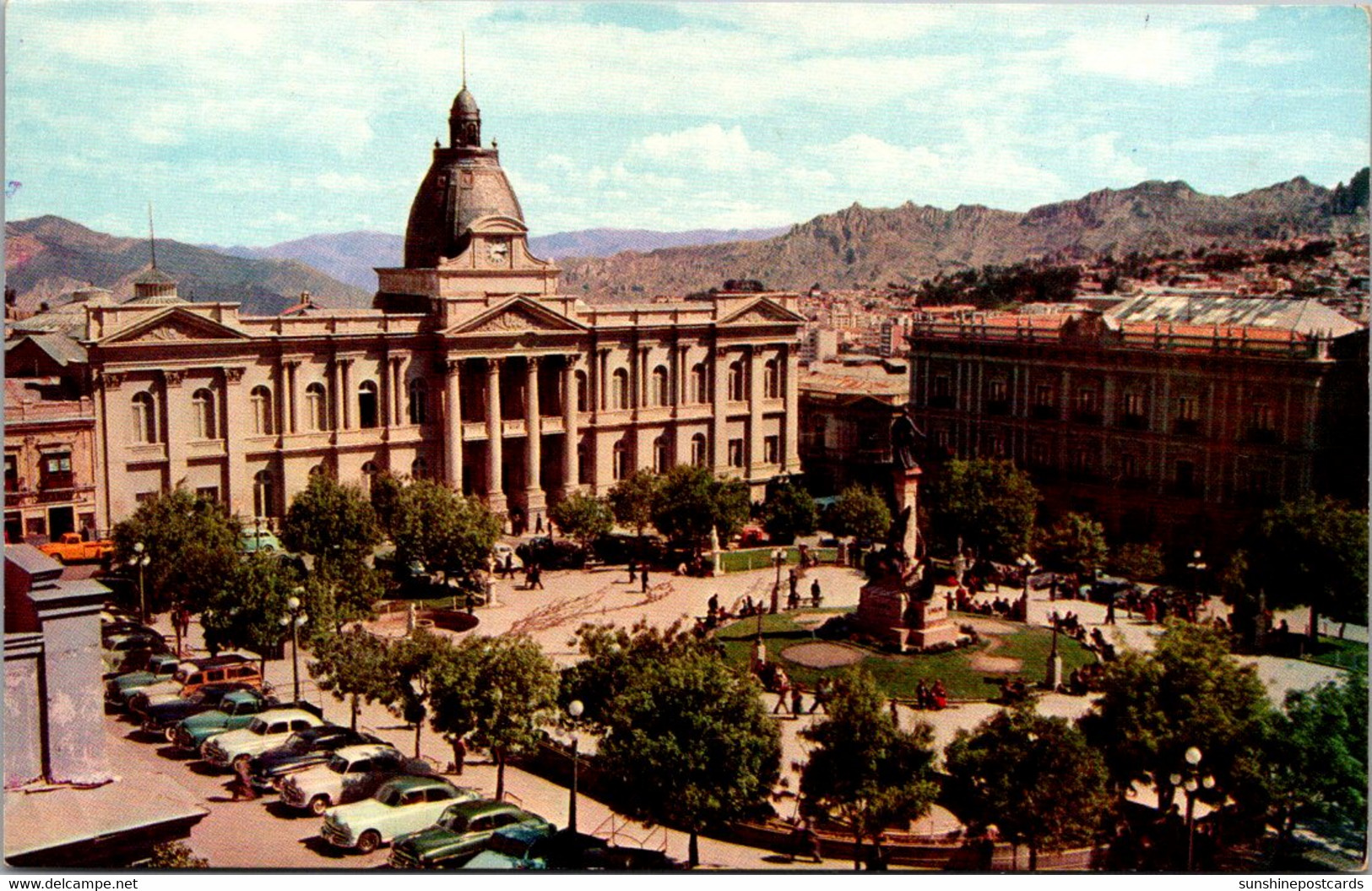 Bolivia La Paz Plaza Murillo Pan American Airways Card - Bolivie