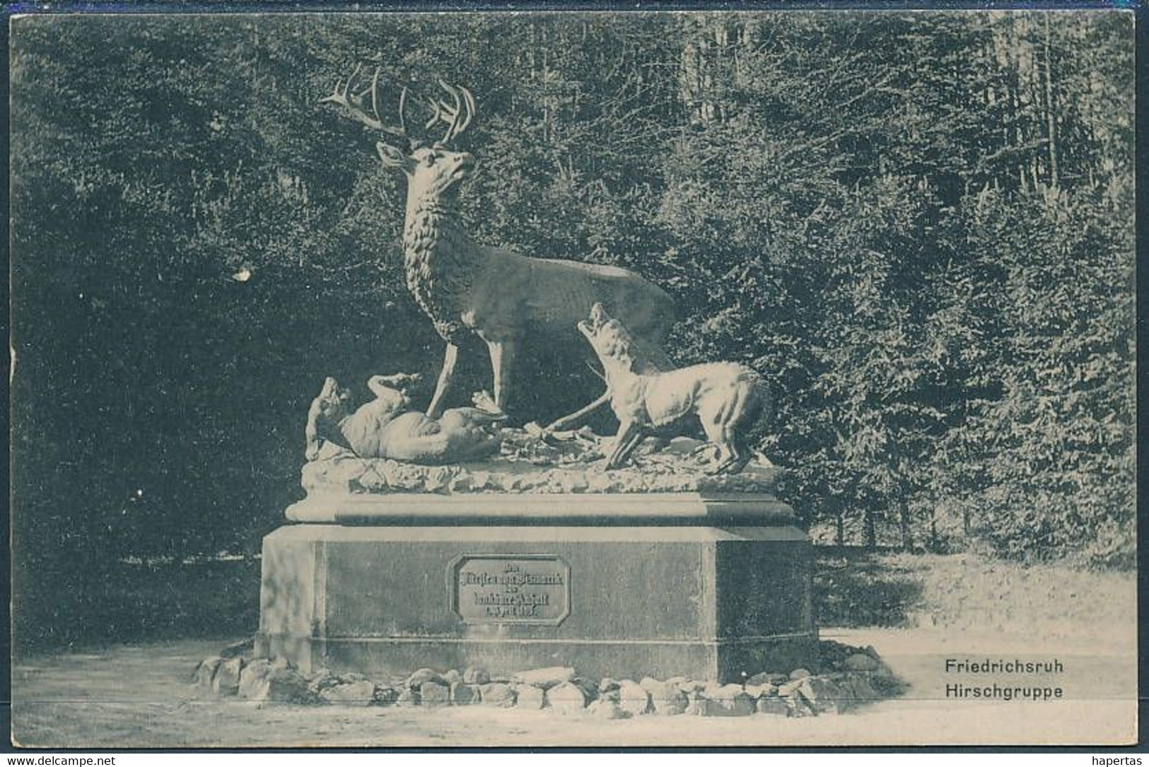 Friedrichsruh, Hirschgruppe / Monument - Posted 1913 - Friedrichsruh