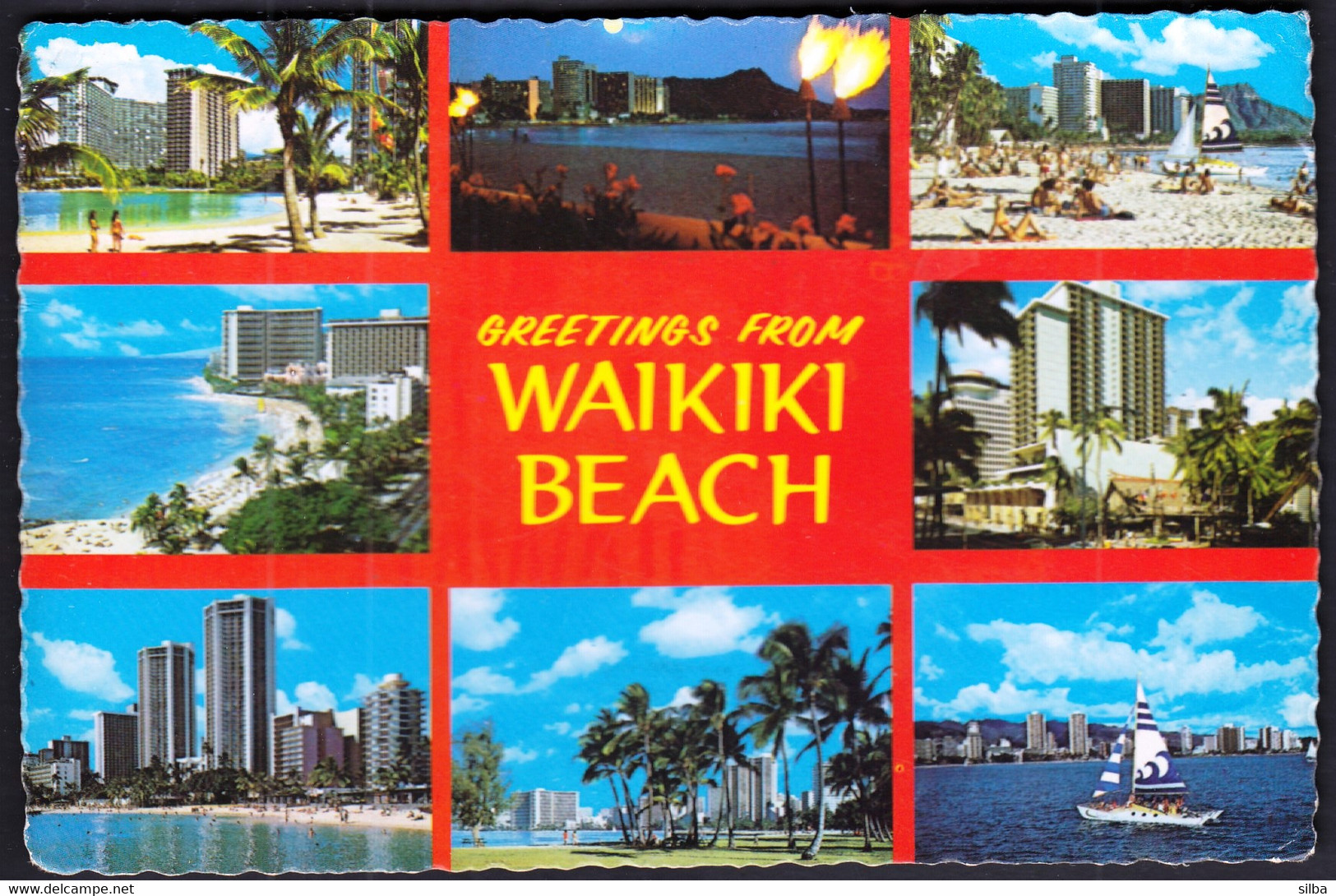 Hawaii 1979 / Greetings From Waikiki Beach / Multi View, Famuliar Scenes - Oahu