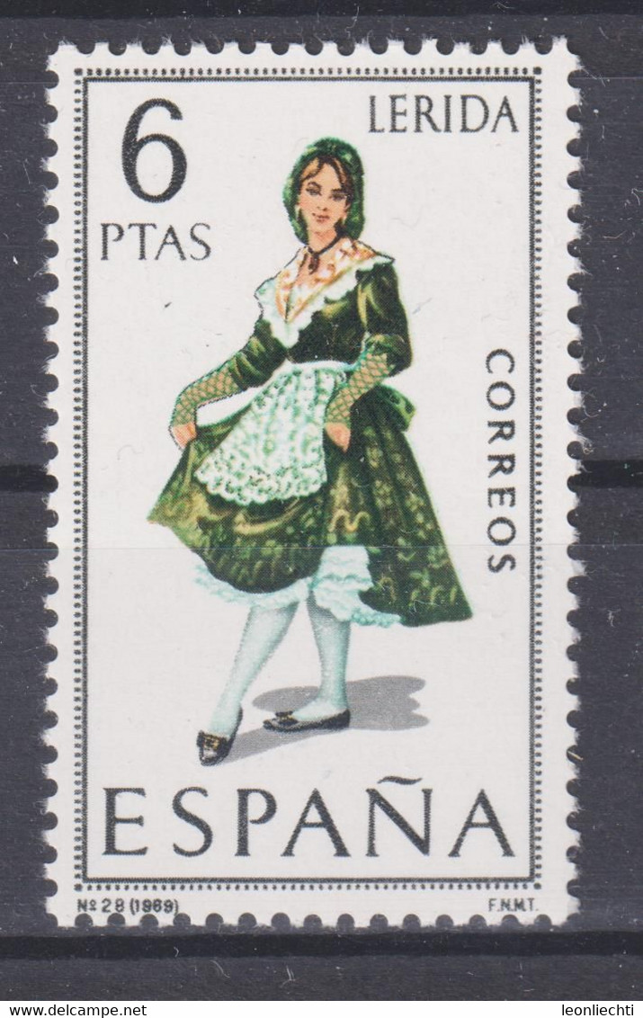 1969 Spanien Mi: ES 1806** Y&T: ES1560A **  Frauen - Tracht  Lerida - Costumes