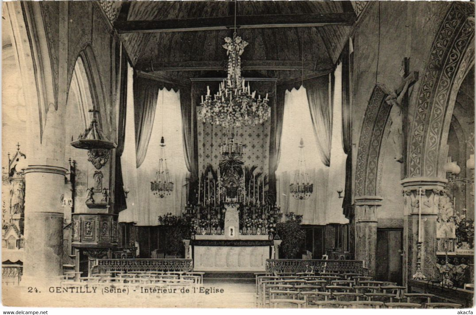 CPA AK Gentilly Interieur De L'Eglise FRANCE (1283047) - Gentilly