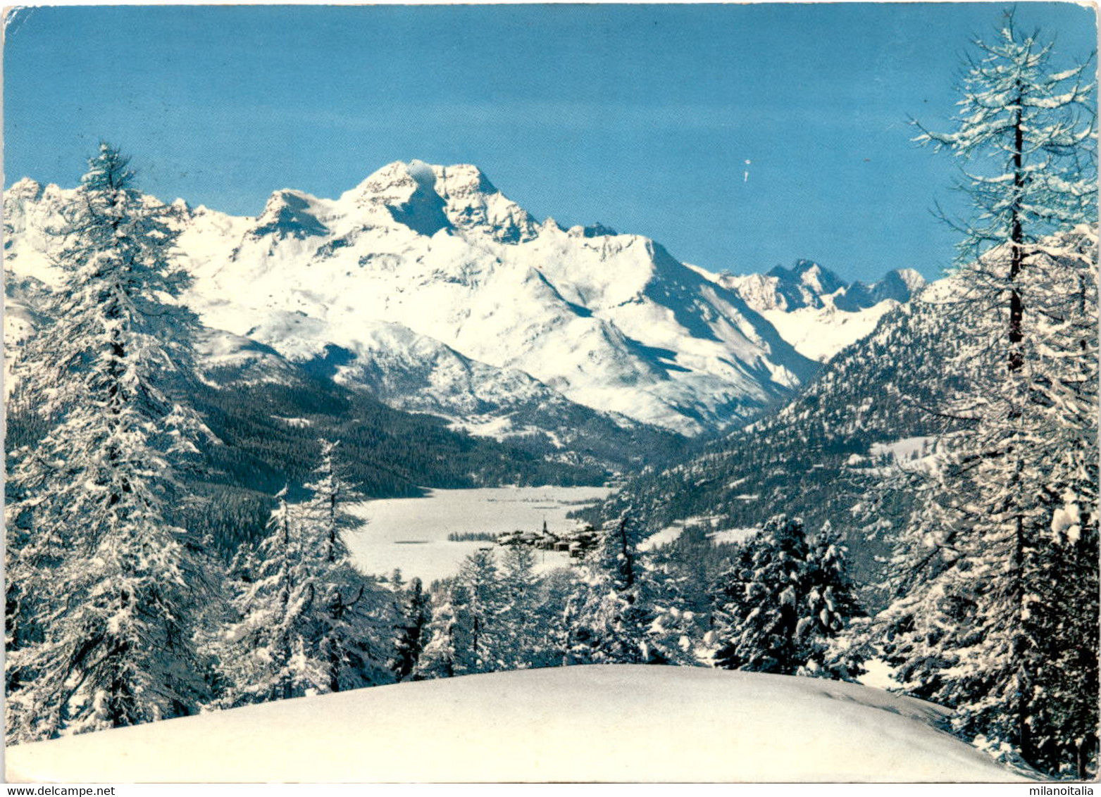 Oberengadin - Blick Gegen Silvaplana (80) * 29. 1. 1975 - Silvaplana