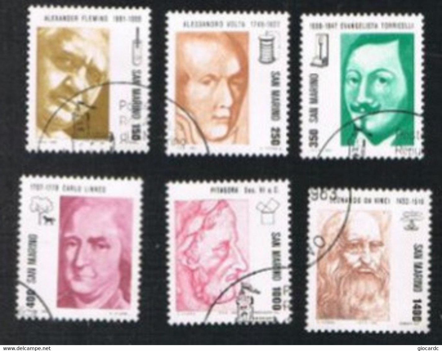 SAN MARINO - UNIF. 1112.1117  - 1983 PIONIERI DELLA SCIENZA (COMPLET SET OF 6)  - USED° - Used Stamps