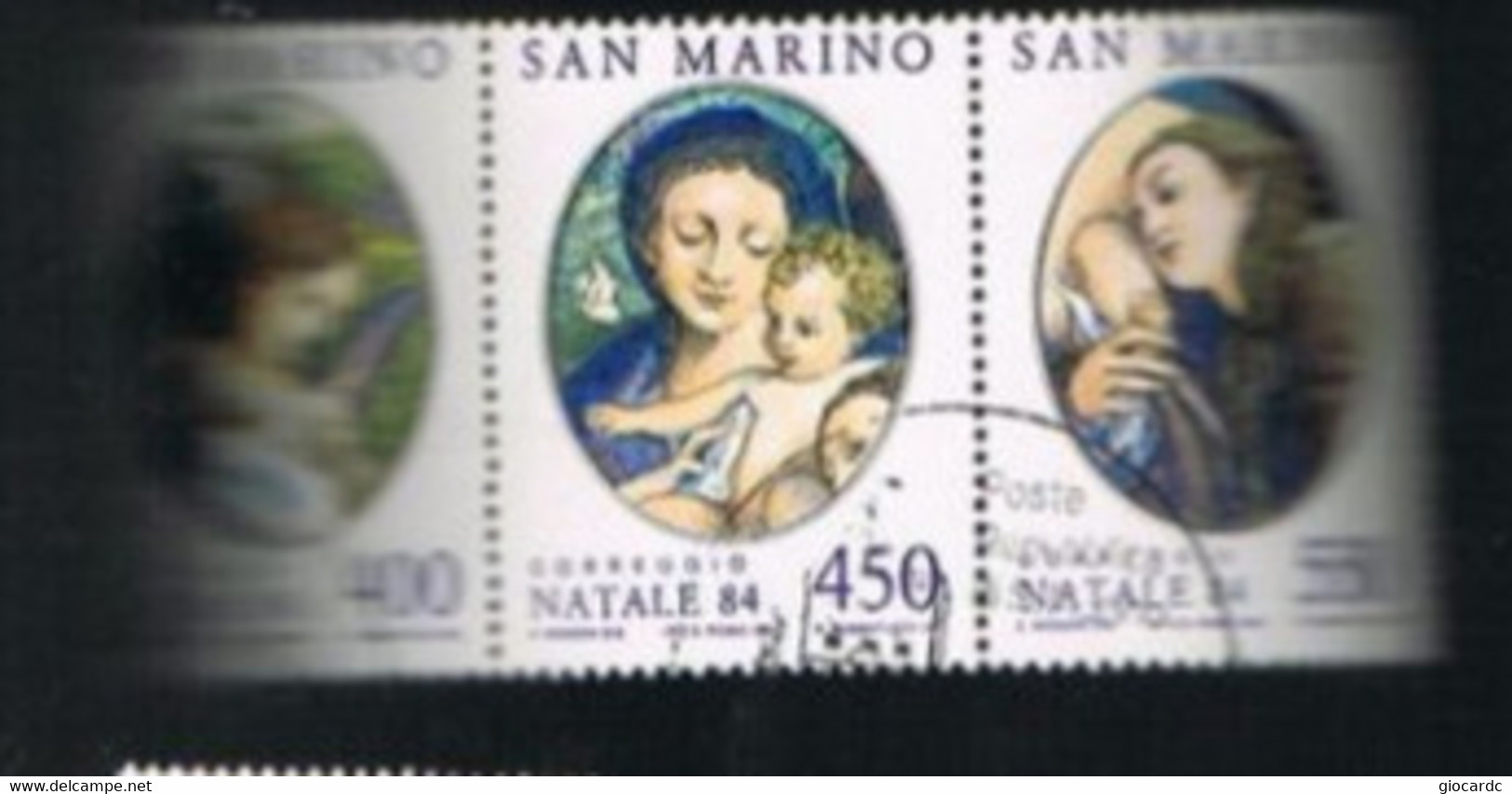 SAN MARINO - UNIF. 1151.1153  - 1984 NATALE  (COMPLET SET OF 3 SE-TENANT)  - USED° - Usados