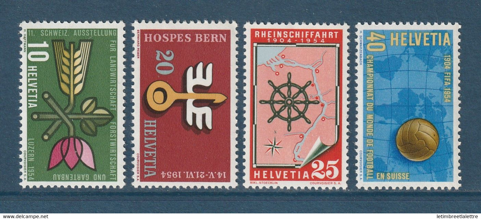 ⭐ Suisse - YT N° 544 à 547 ** - Neuf Sans Charnière - 1954 ⭐ - Unused Stamps