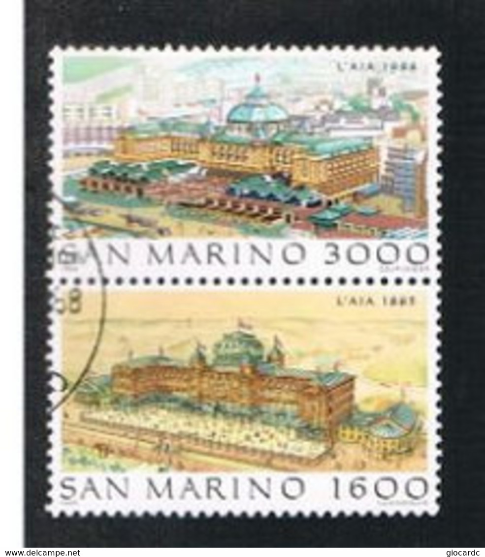 SAN MARINO - UNIF. 1243.1244 - 1988  FILACEPT '88    (COMPLET SET OF 2 SE-TENANT) - USED° - Usados