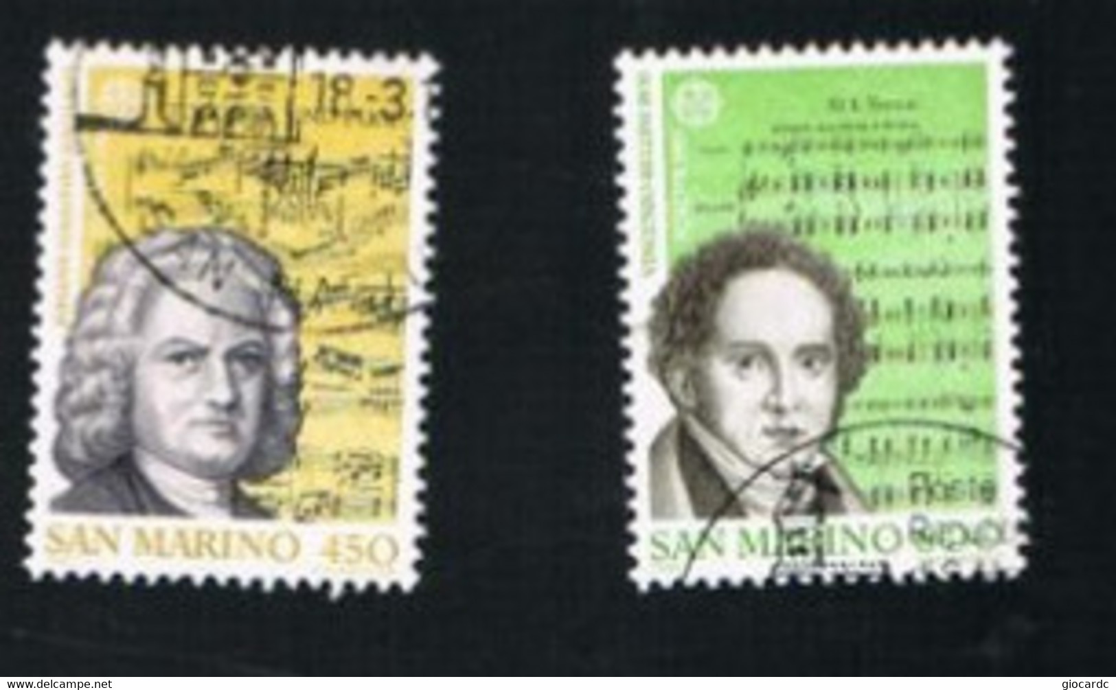 SAN MARINO - UN  1154.1155  - 1985  EUROPA: MUSICA, BACH, BELLINI (COMPLET SET OF 2) -  USED° - Used Stamps